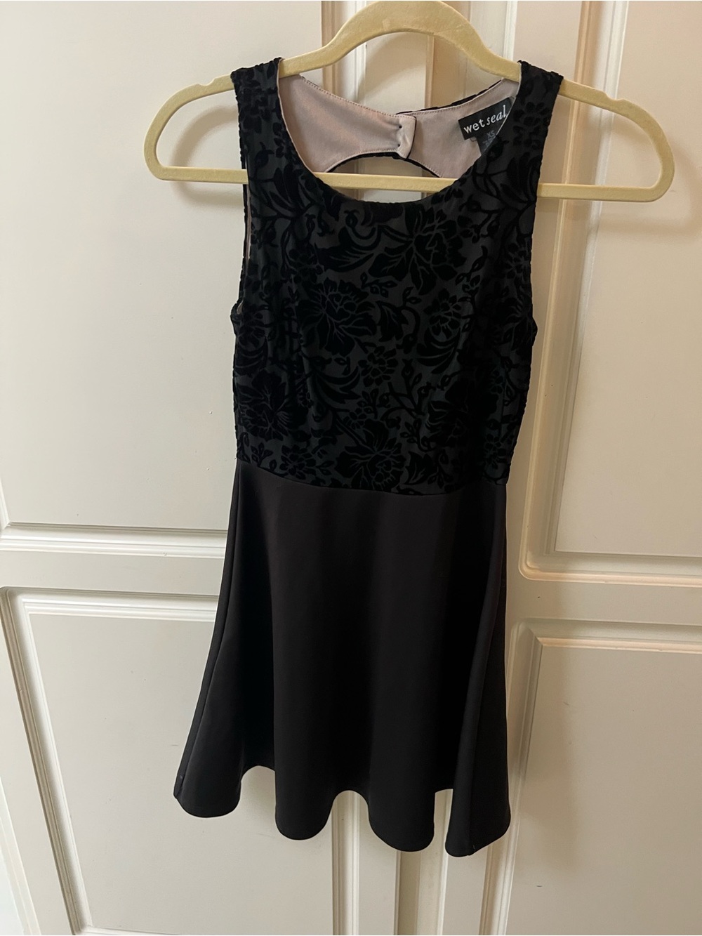 Dressy Floral Velour Dress